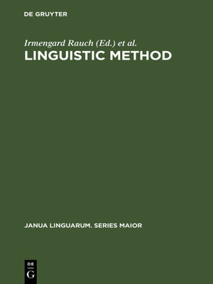 cover image of Linguistic Method